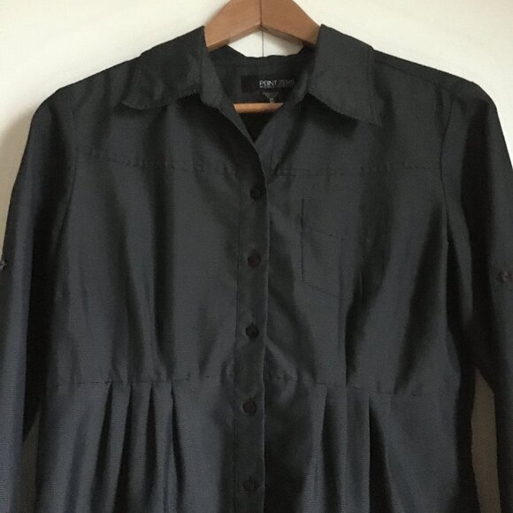 Point Zero Nicole Benisti Gothy Punk Button Down Tunic Shirt Dress - Picture 3 of 15
